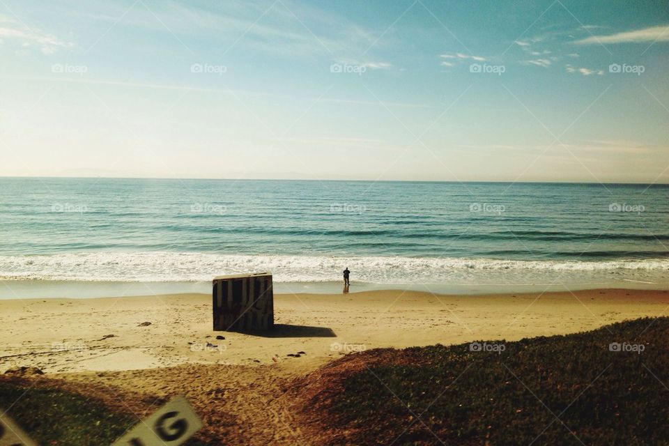 Lone man on Beach