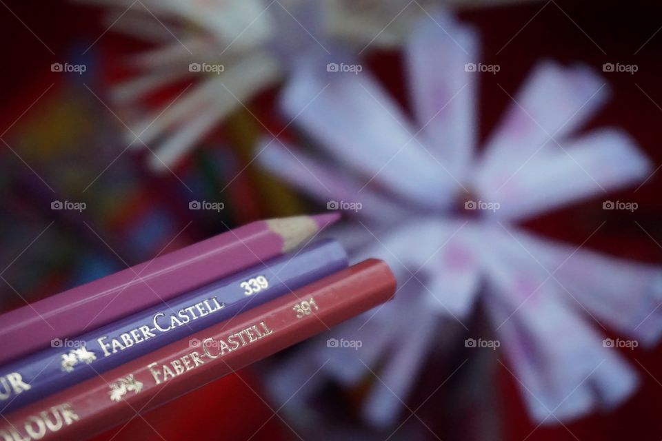 Faber-Castell Pink Purple And Red Pencils