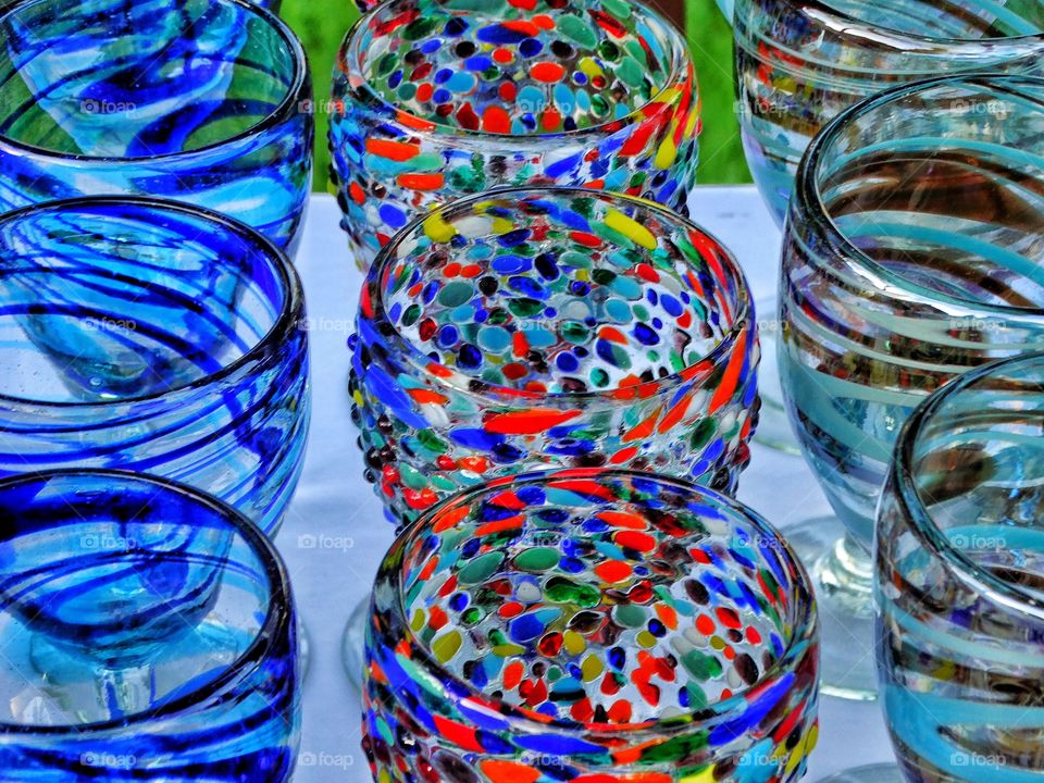 Handmade Colorful Glassware
