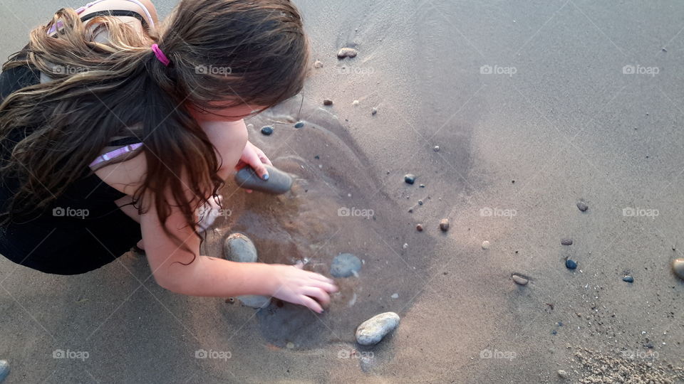girl on beach