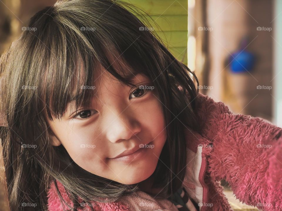 Casual portrait of a young girl