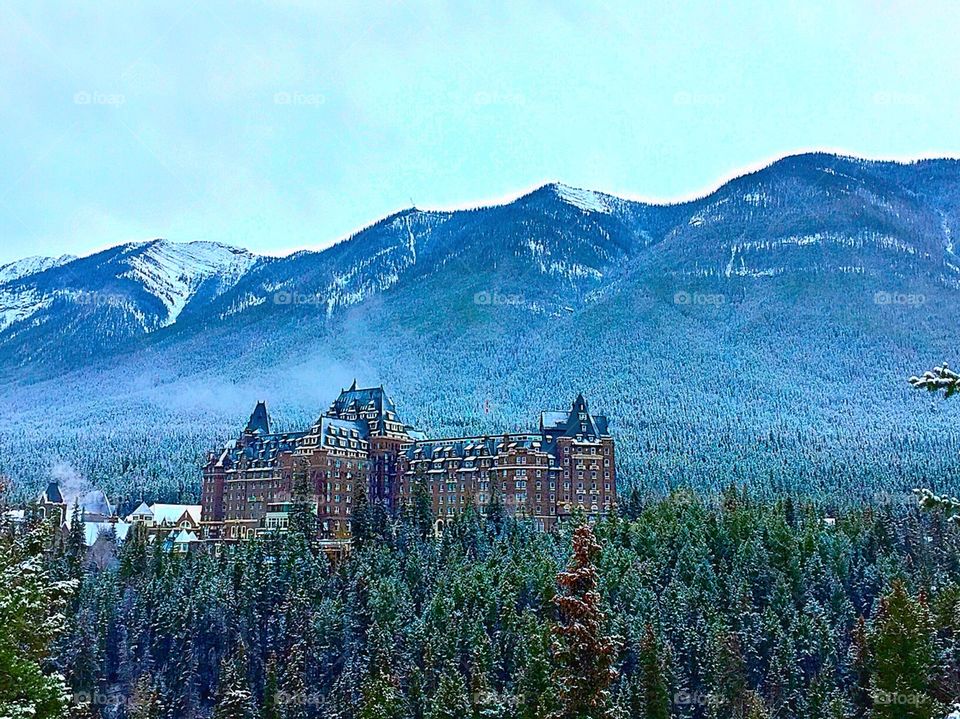 Never a bad view of the Fairmont Banff Springs from Surprise Corner