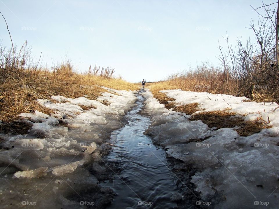 Icy pathway