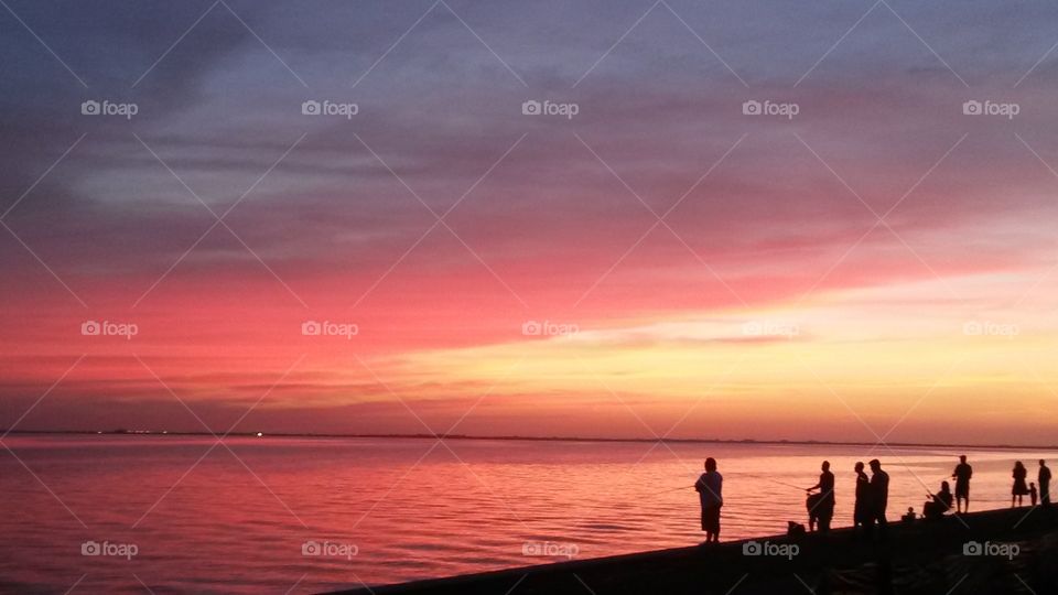 Sunset at the causeway