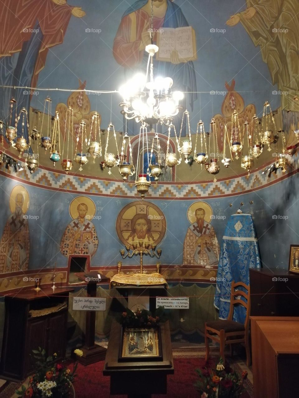 The Church of Saint Seraphim of Sarov interior, Borjomi, Georgia