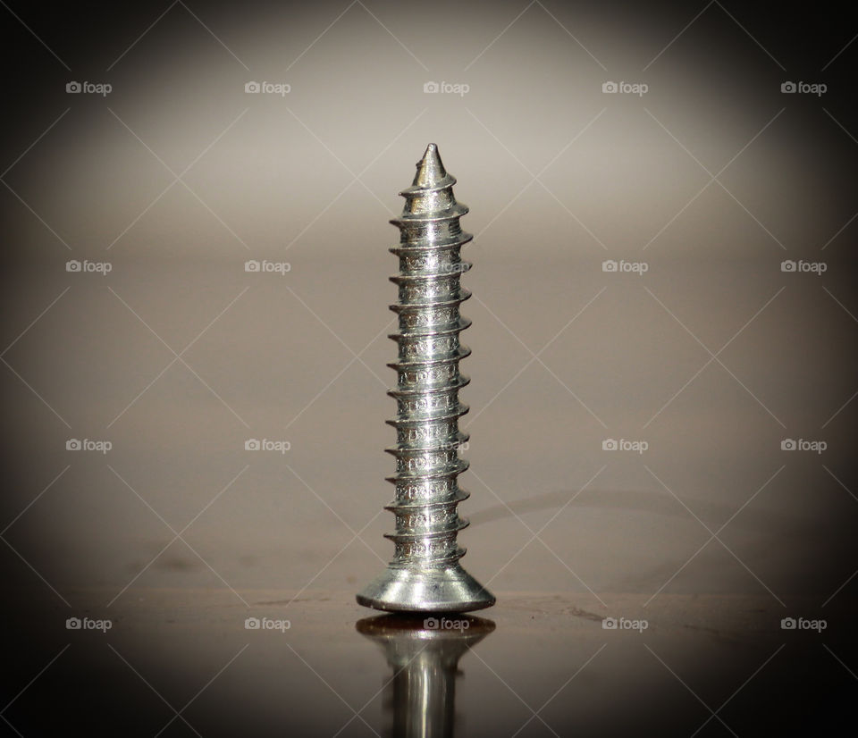 closeup of screw