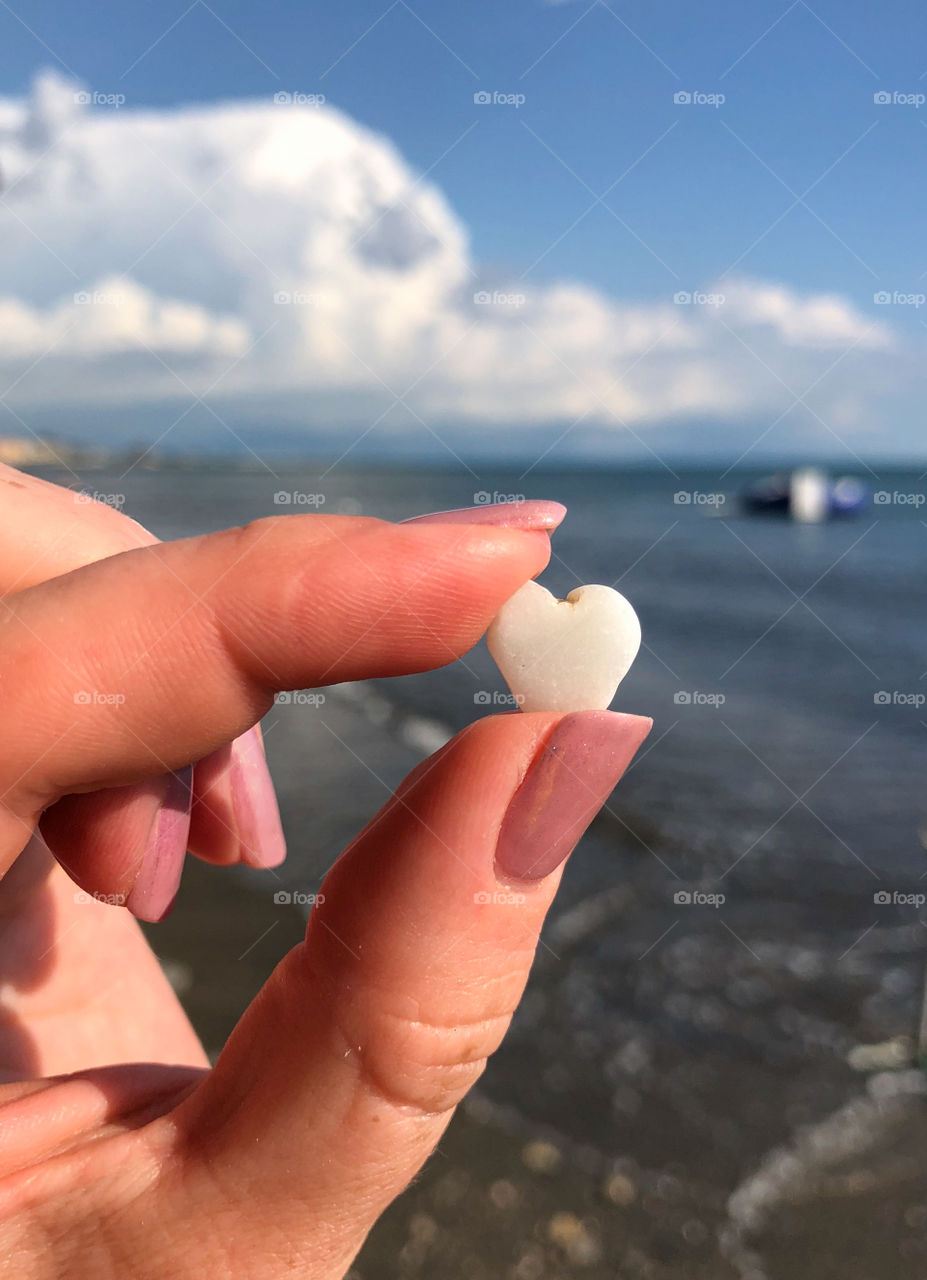 Heart shaped stone from the seaside 
