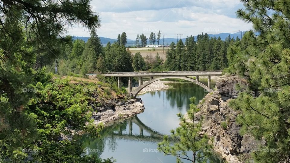 Scenic view of bridge over river