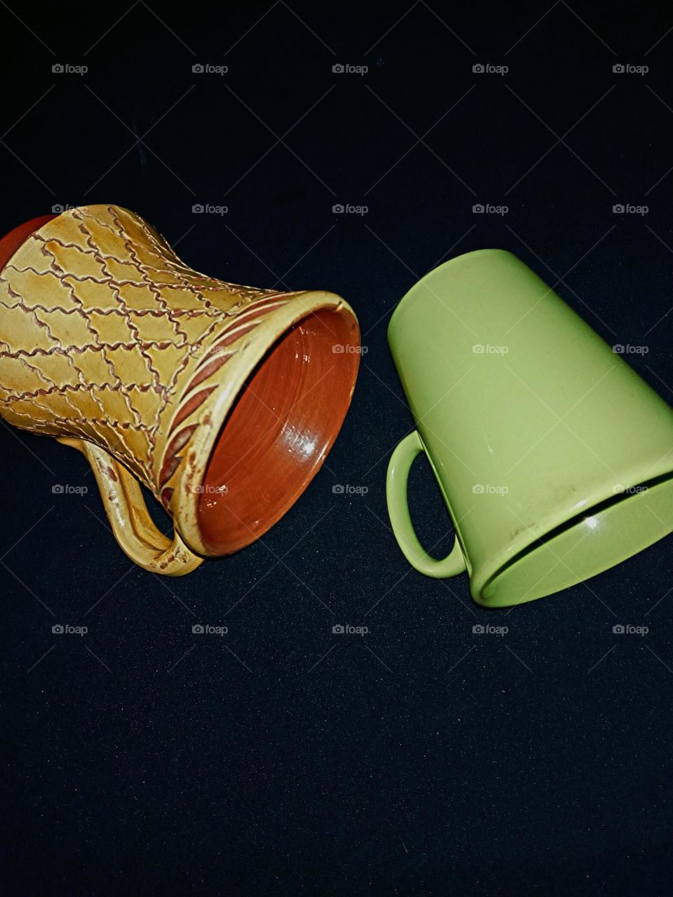 pottery cups