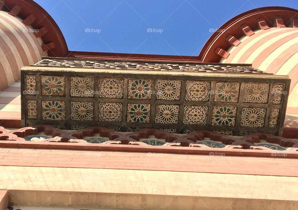 Under balcony in Sevilla