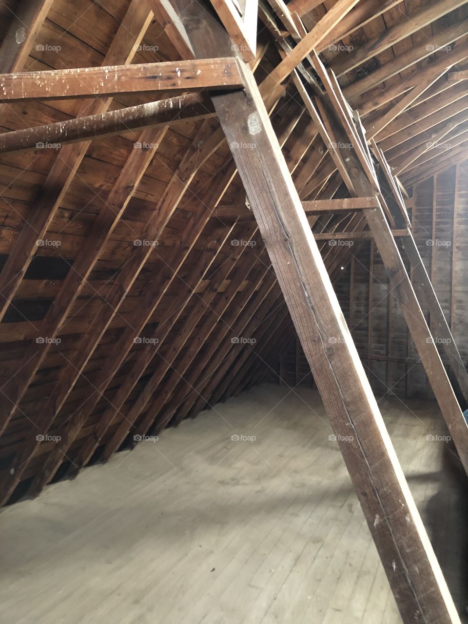 Exploring an old rustic barn hayloft.