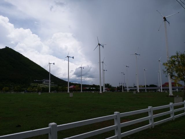 small windmill farm at father's house