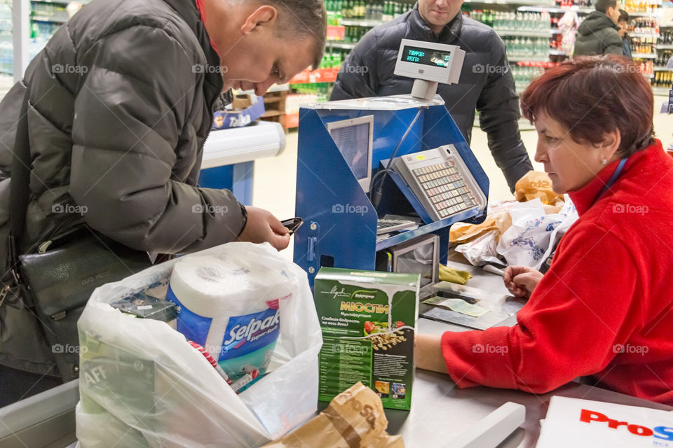 man is shopping in a store