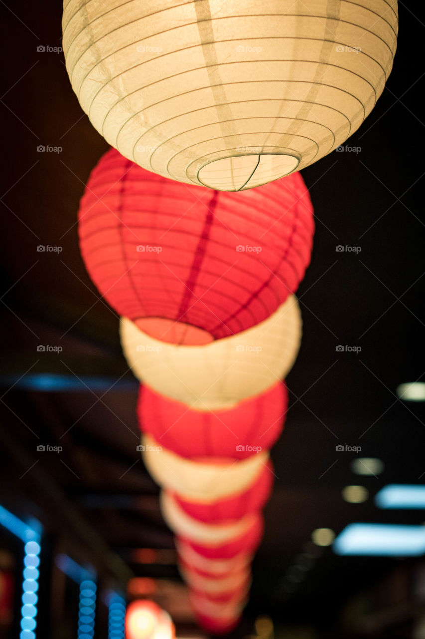 Close-up of Chinese lantern