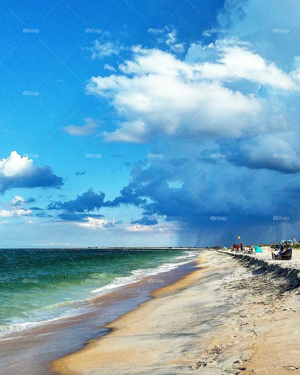Beach Storm on the horizon north of St Augustine Florida