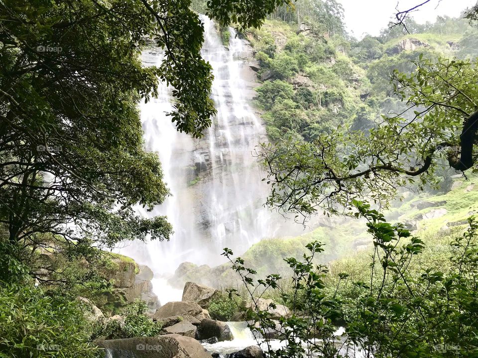 Bomuru Falls Rainy Season at Sri Lanka...