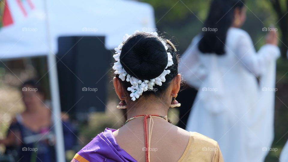 Girl in traditional hair do