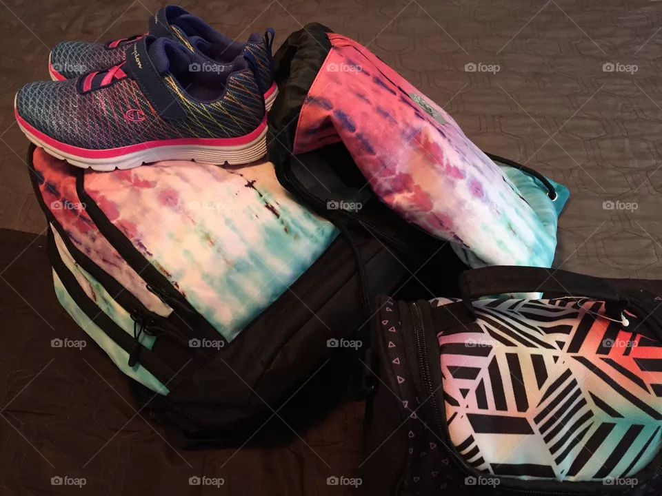 Backpack lunchbox gym bag Colors 
