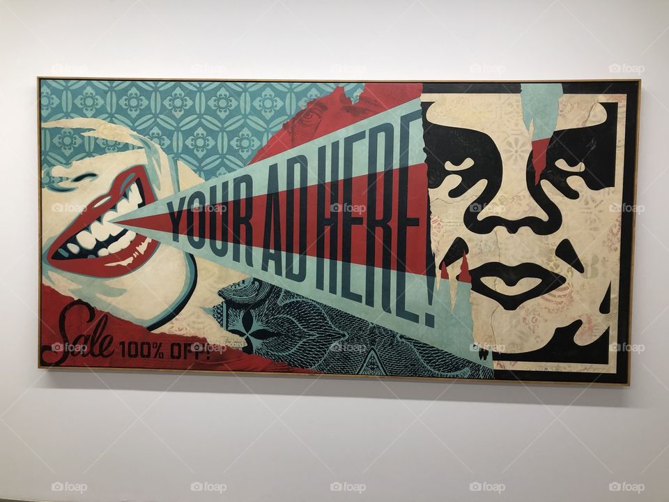 Shepard Fairey piece at Beyond the Streets in Los Angeles near Chinatown 