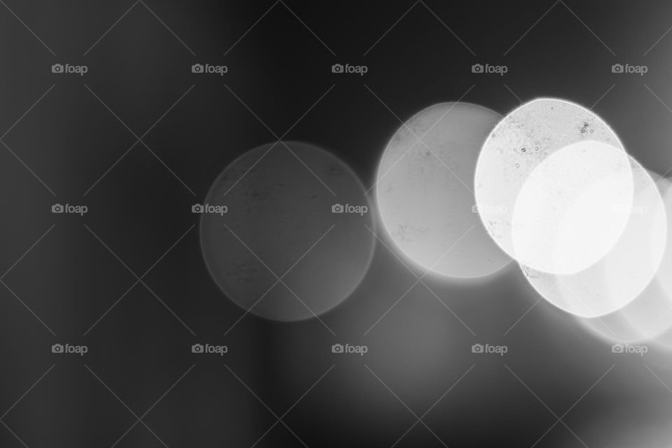 black and white Bokeh Circles