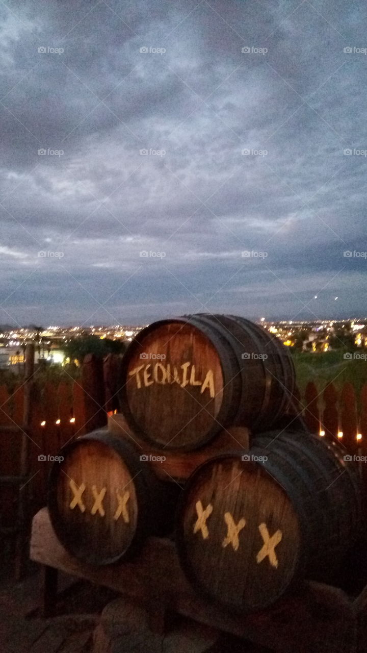 wine barrels