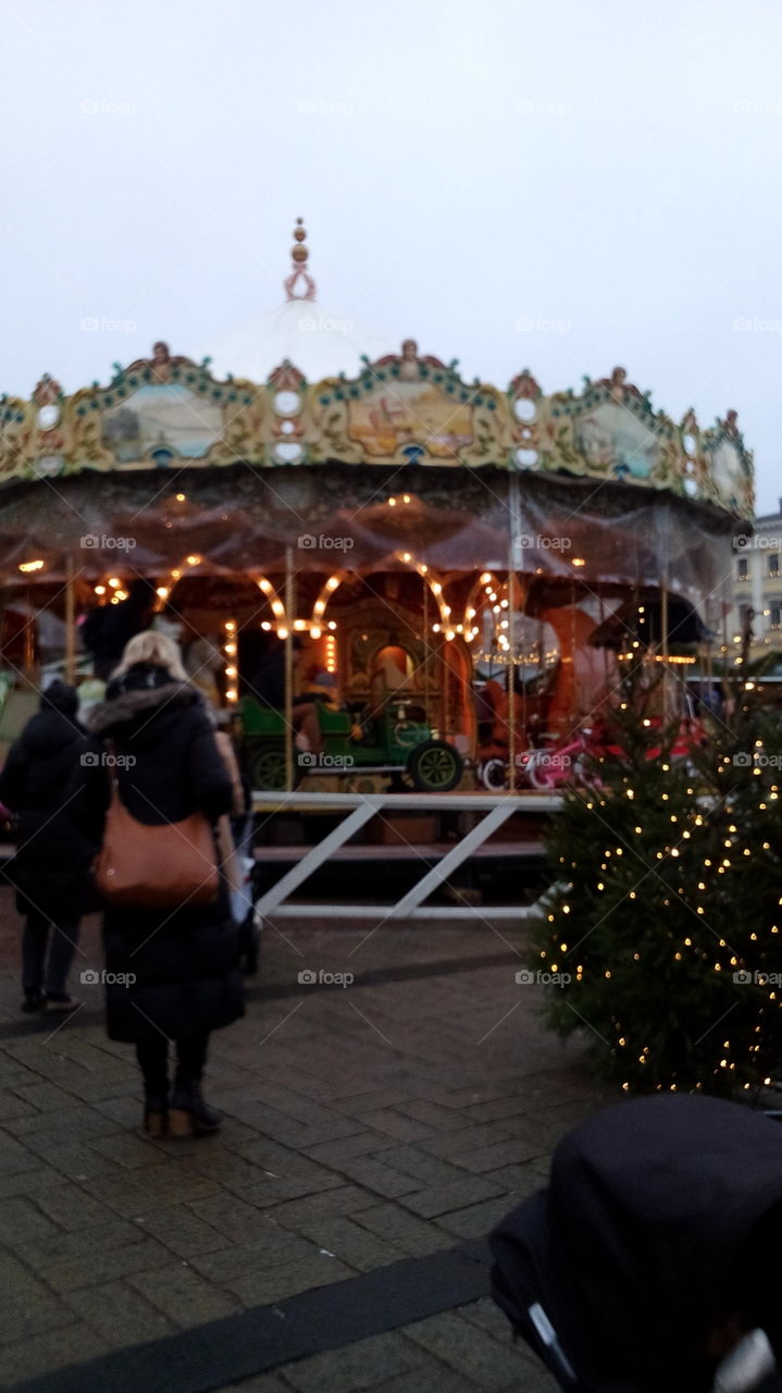 Christmas carousel in Helsinki