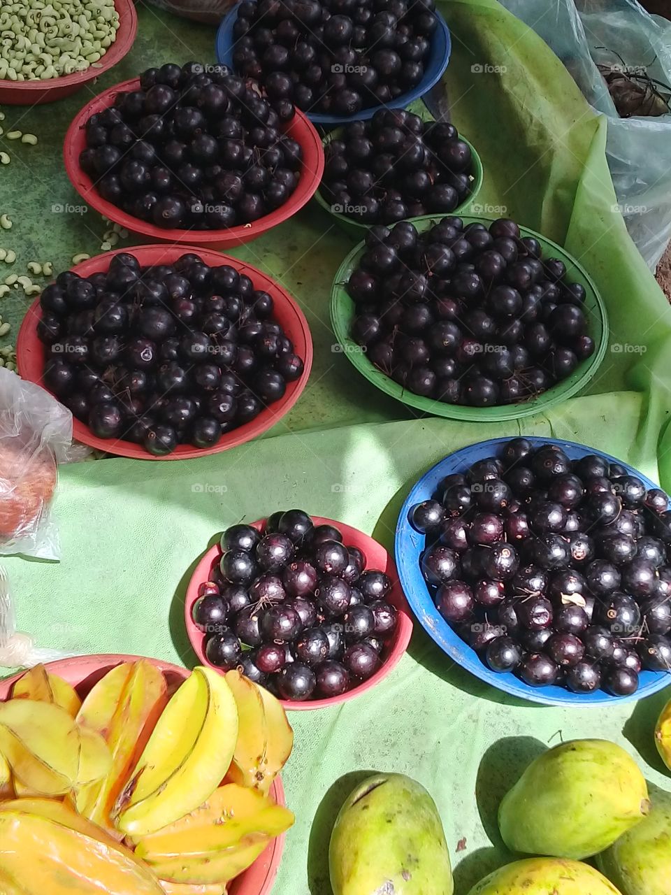 Jabuticaba.  Brazilian fruit. Street market