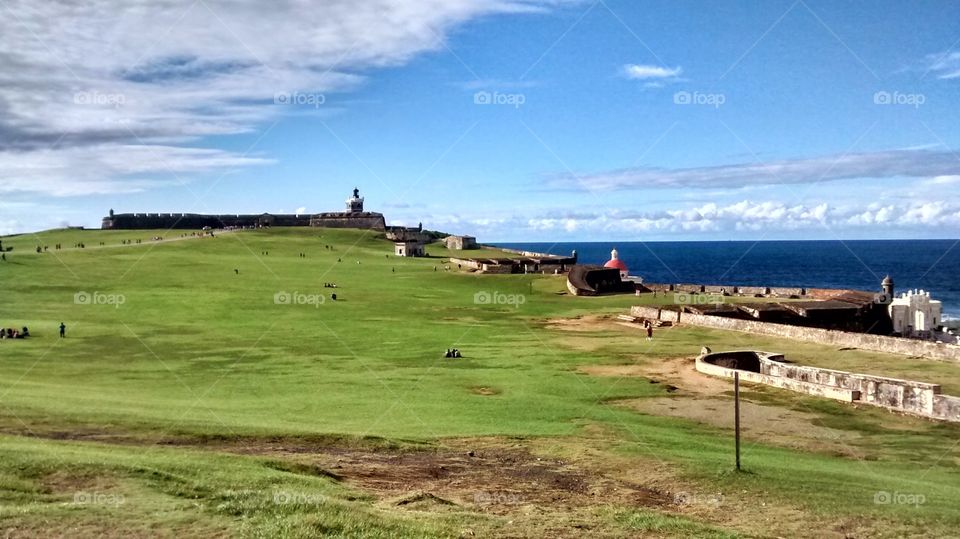 San Juan Historical Site at a Distance