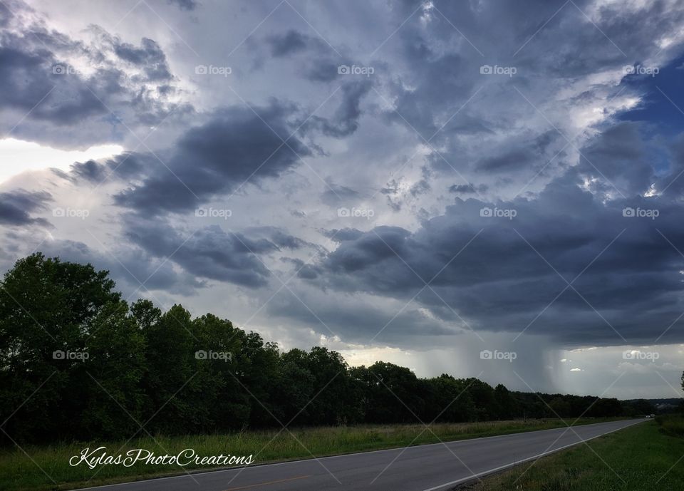 Driving into the rain