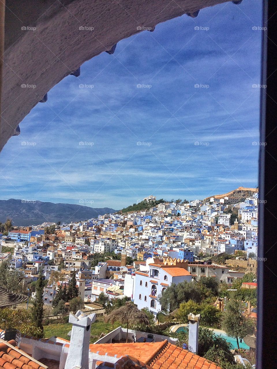 From the top of Chefchauen Morocco