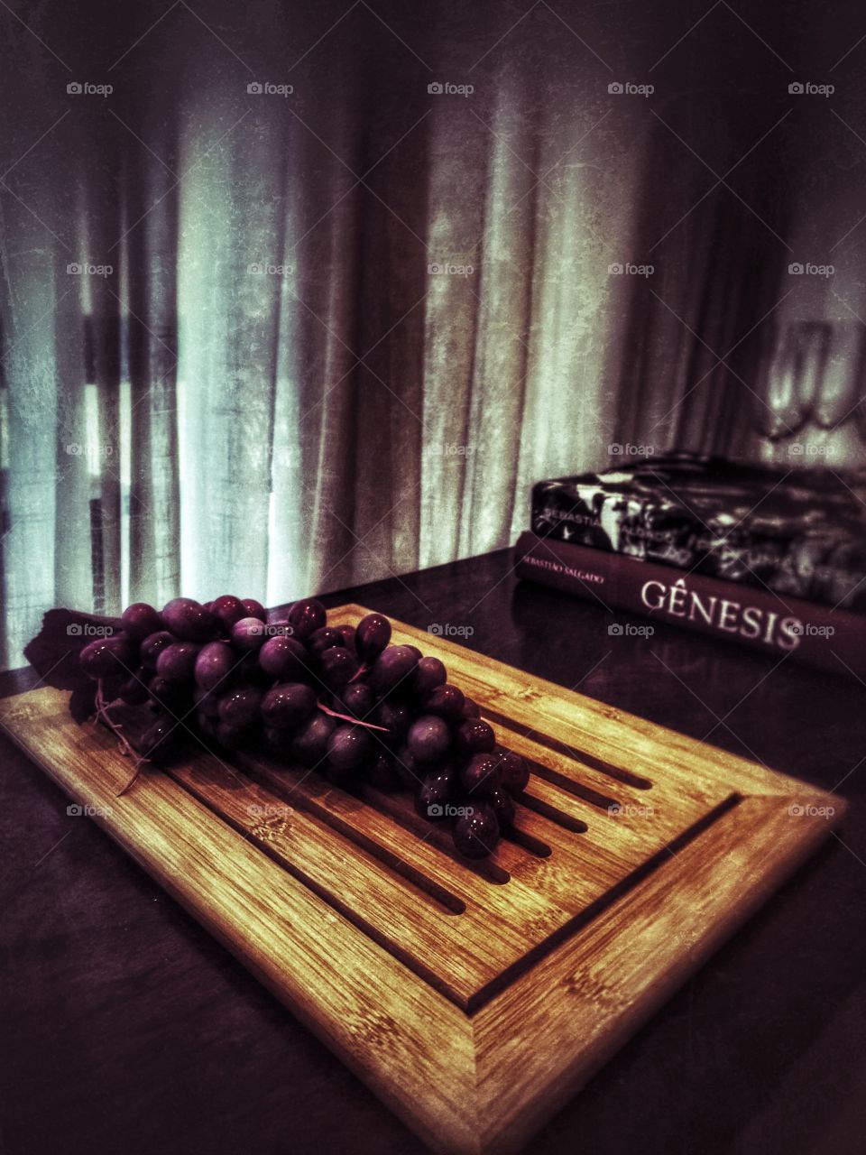 grape, wine and book