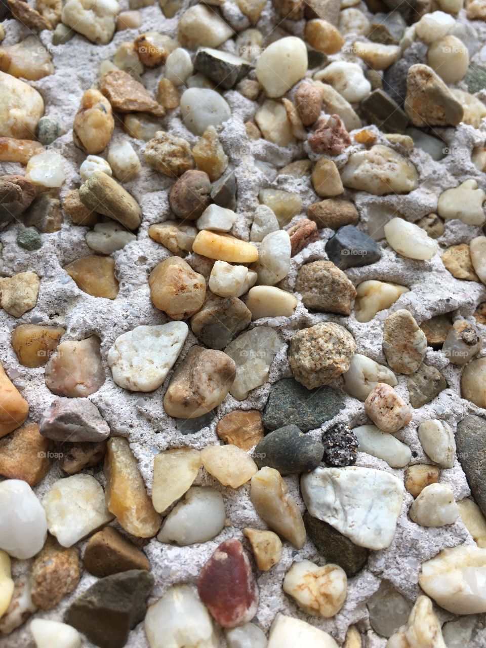 Stones in concrete