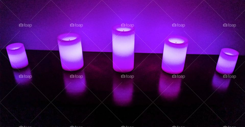 Purple LED Candles!