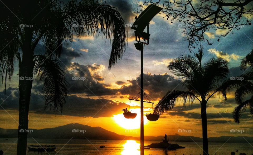 Sunset over the lake, Sunset,sky,summer,spring,nature,reflection,landscape,colorful,blossom,lagoon,sunlight,sunshine,shining,dawn,water clouds,cloudy,sunrise