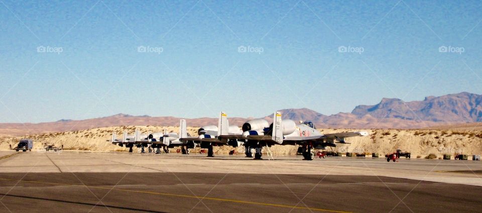 Military jets at an Air Force base