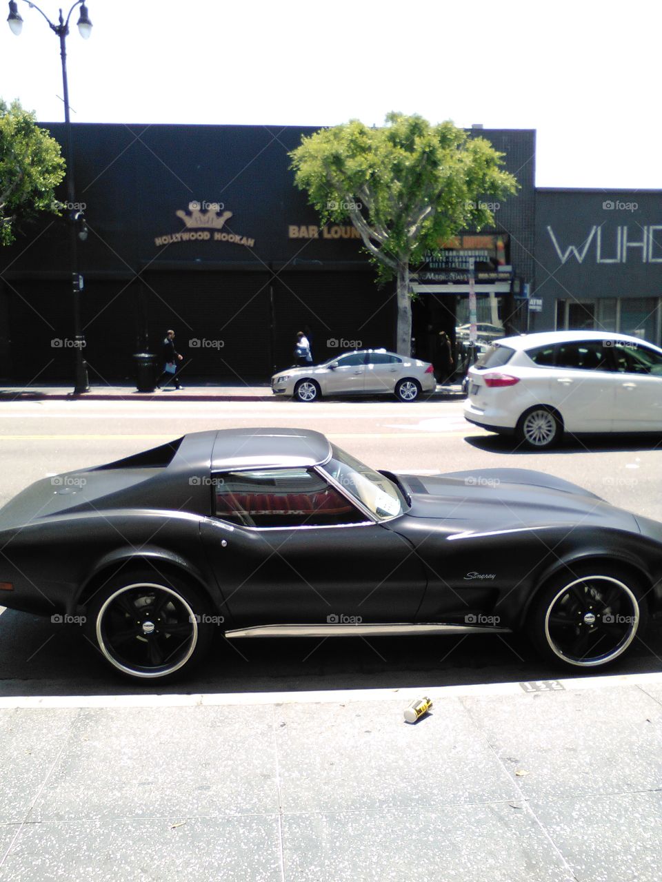 Black Stingray. Parked on Hollywood Blvd