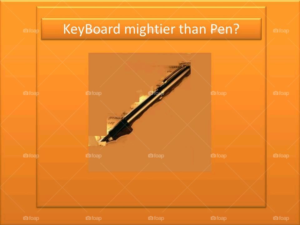 Keyboard Mighter Than Pen
