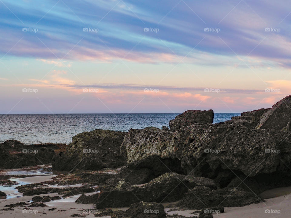 Ocean Beach sky rocks
