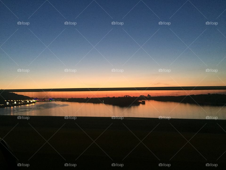 Sunset on the bridge 