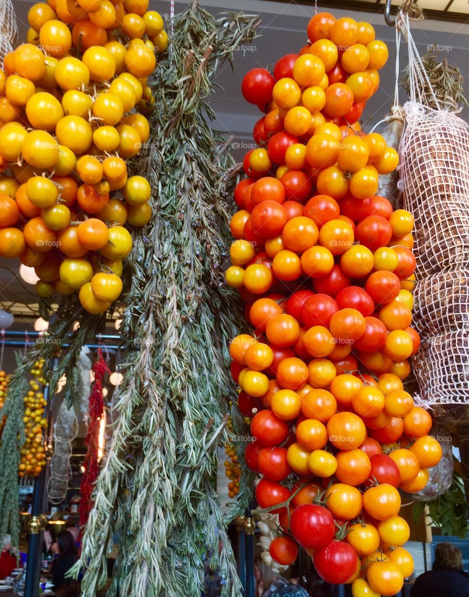 Close-up of bunch of tomatoes