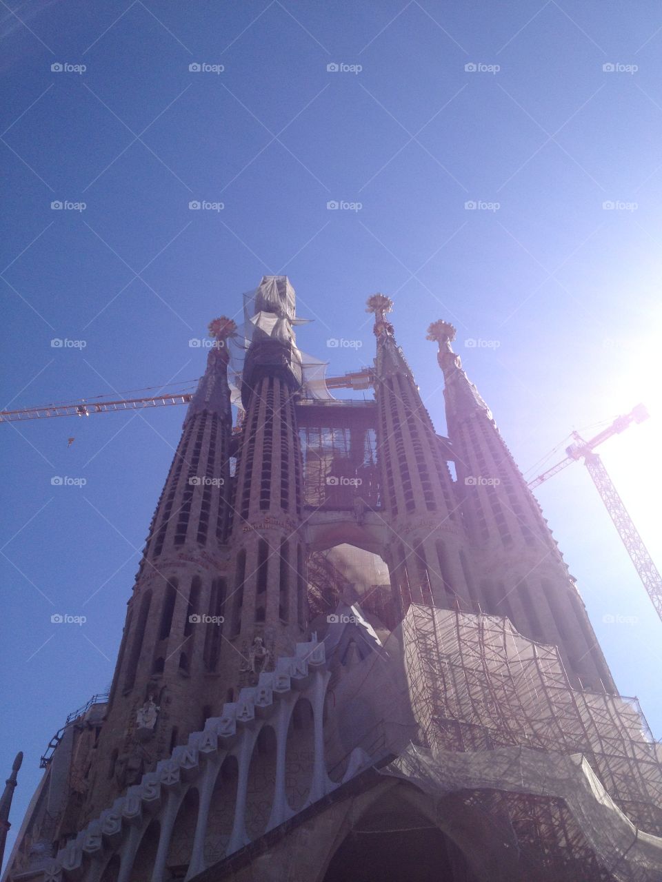 La sagrada familia . La sagrada familia en Barcelona 