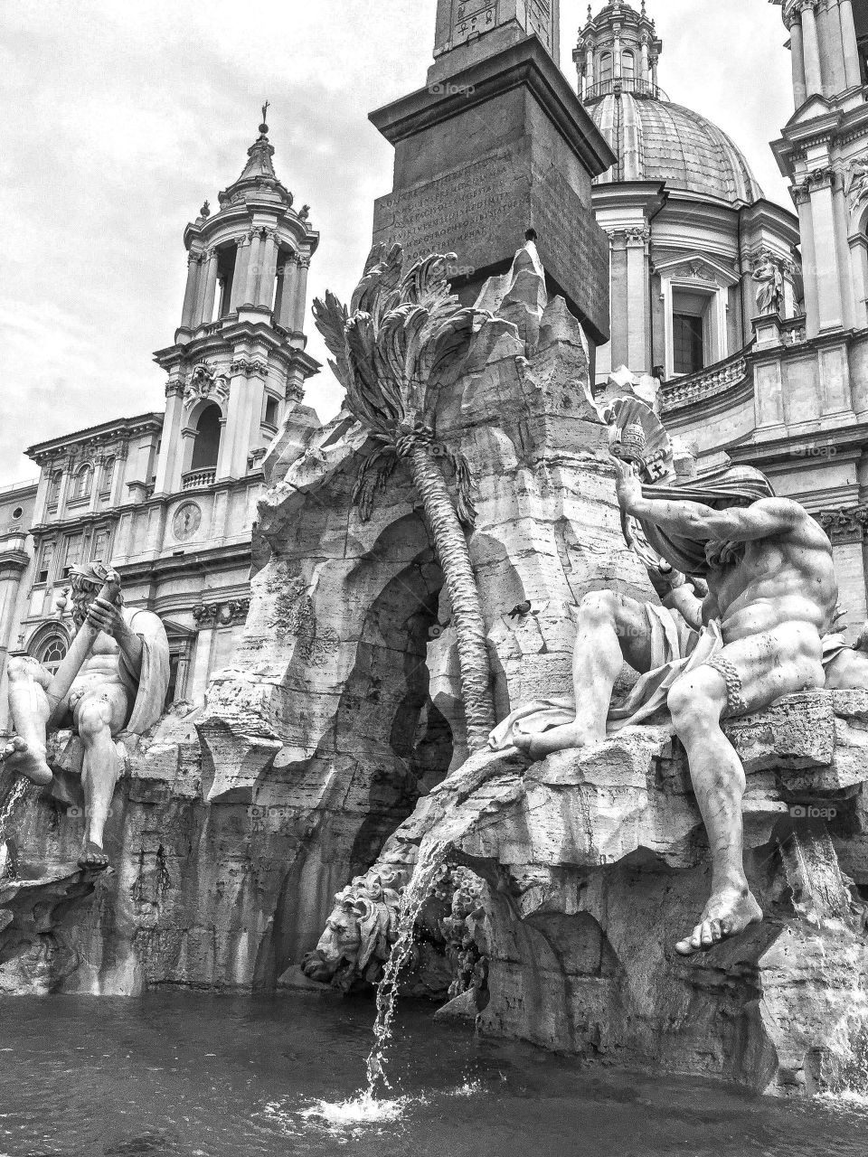 Fountain of the four Rivers on Piazza Navona in Rome