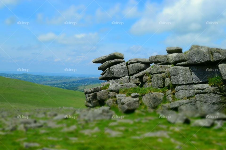 Stone tor on Dartmoor