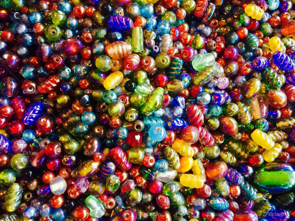Rainbow Glass Beads
