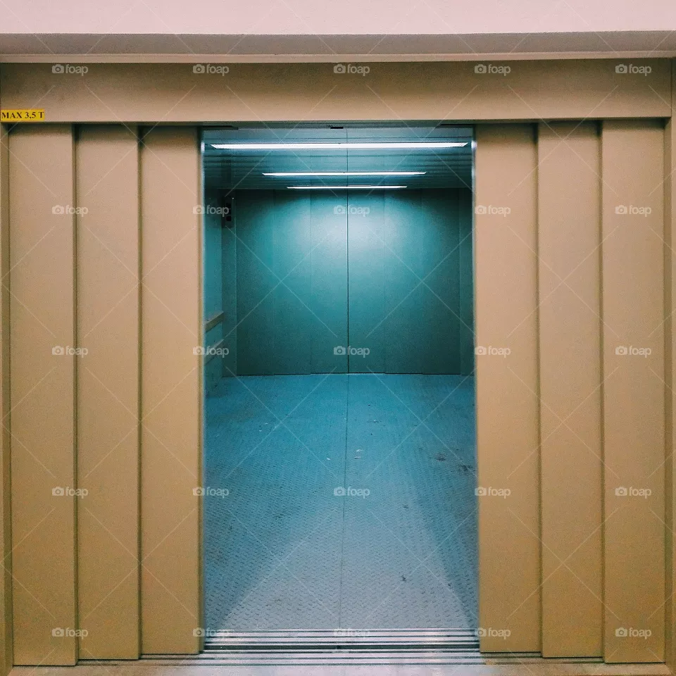 Scary empty elevator