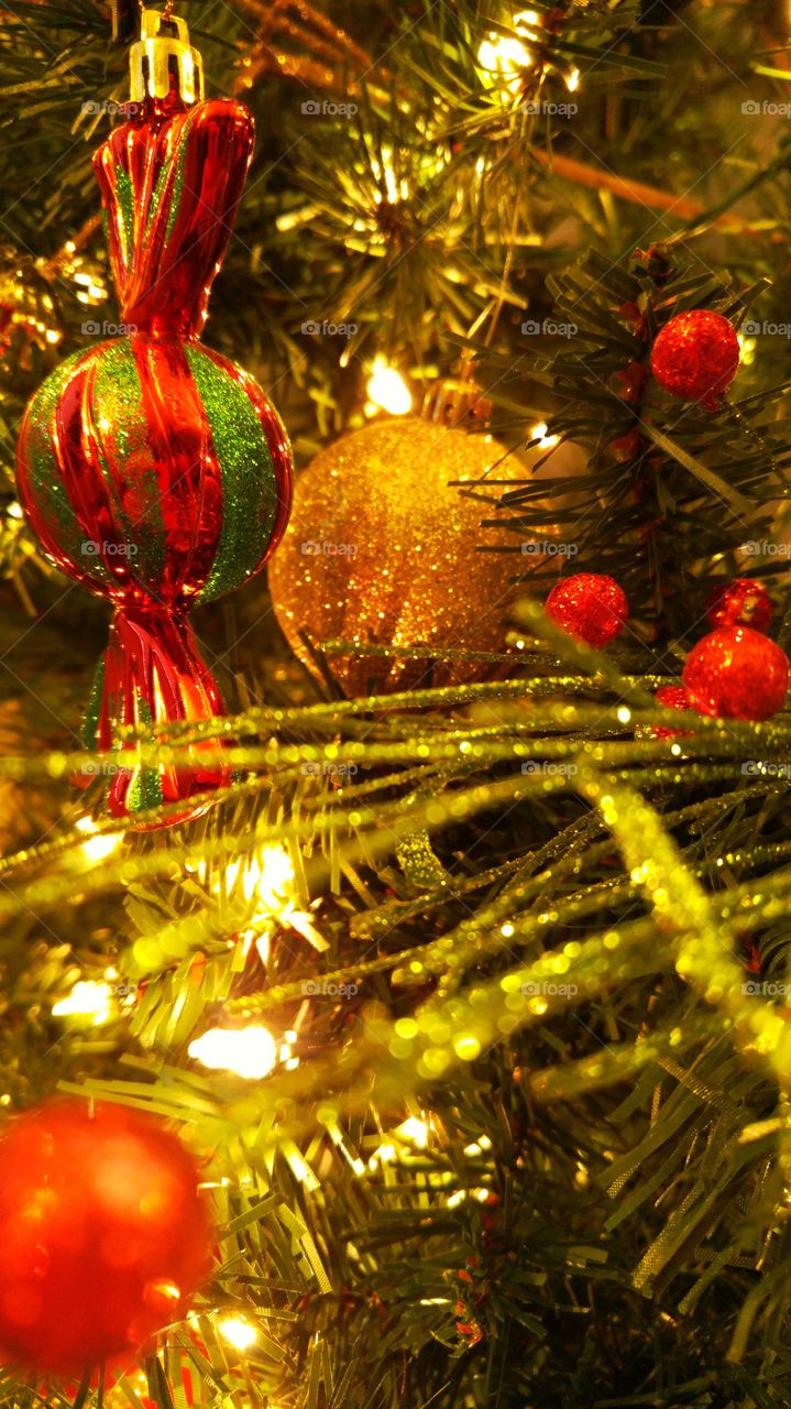 christmas tree up close