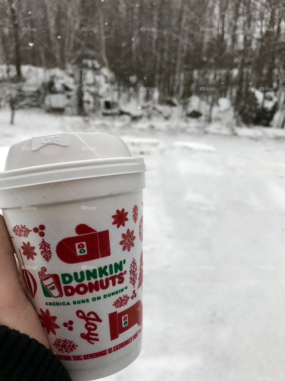 Keeping warm with Dunkin's