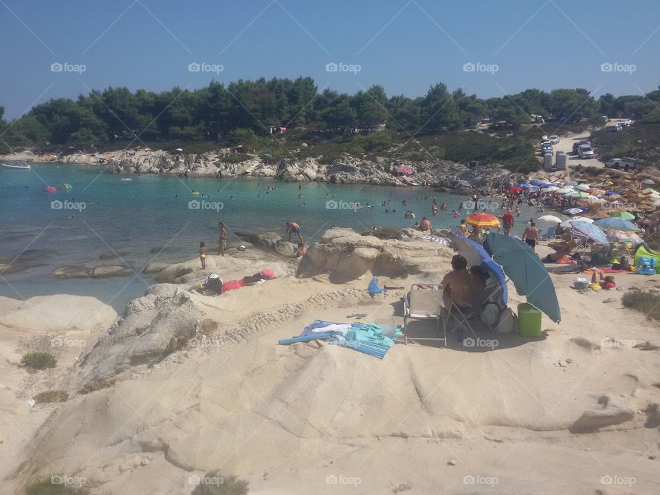 Beach,sand and sea in Greece