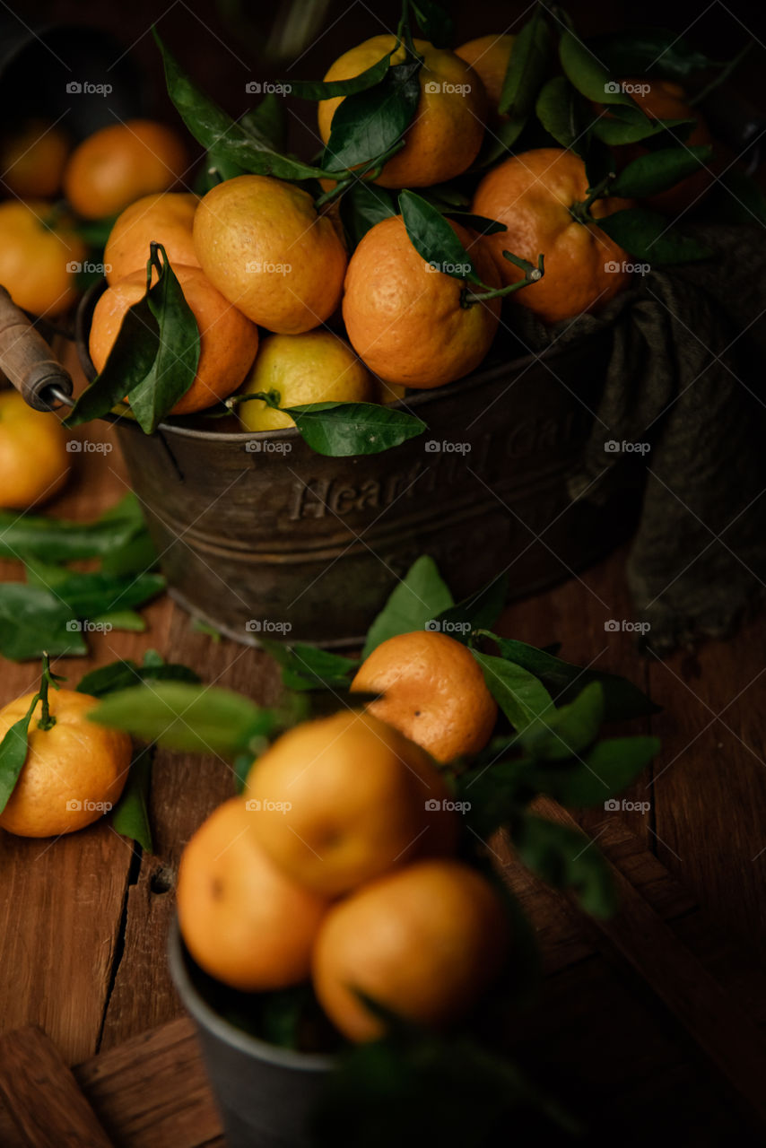 Beautiful shape and color of the tangerine