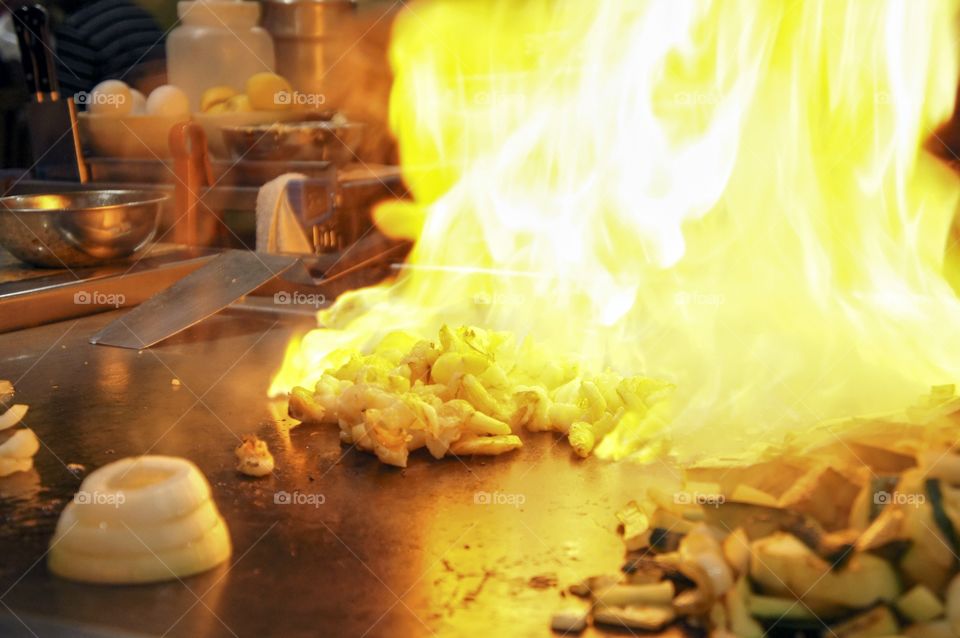 Hibachi Flames